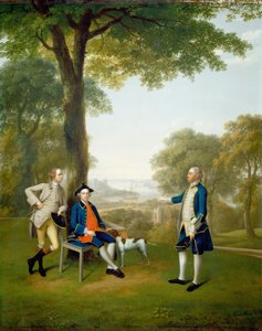 Arthur Holdsworth Rozhovor s Thomasem Taylorem a kapitánem Stancombem u River Dart, 1757. od Arthur Devis