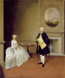 Pan a paní Hillovi, kolem 1750-51 (olej na plátně) od Arthur Devis