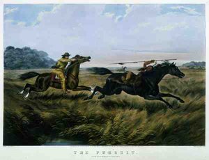 The Pursuit, hospoda. od Currier & Ives od Arthur Fitzwilliam (after) Tait