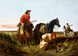 Trappers Follow the Trail: At Fault, 1851 od Arthur Fitzwilliam Tait
