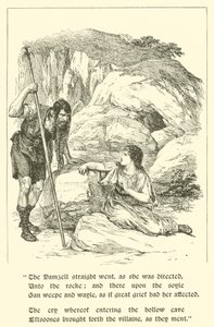 The Adventures Of Sir Artegall, At The Den Of Deceit (rytina) od Arthur George Walker