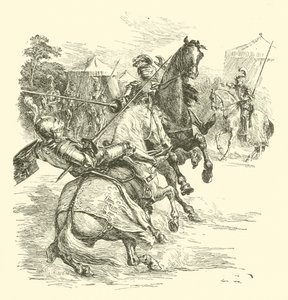 The Legend Of Britomart, The Tournament (rytina) od Arthur George Walker
