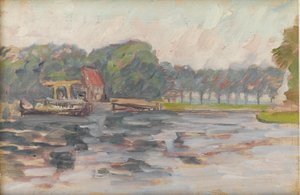 Pohled na jezero, kolem roku 1910