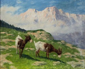 Arthur Heyer kozy v horské krajině