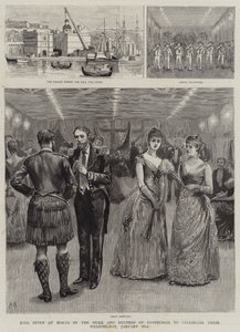 Ples pořádaný na Maltě vévodou a vévodkyní z Edinburghu na oslavu jejich svatebního dne, 25. ledna od Arthur Hopkins