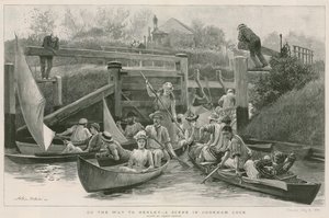 Na cestě do Henley - scéna v Cookham Lock od Arthur Hopkins