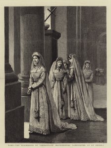 Řím, Procesí Ammantátu (kandidátů na manželství) u svatého Petra od Arthur Hopkins