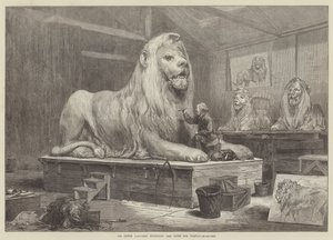 Sir Edwin Landseer modeluje lvy pro Trafalgarské náměstí od Arthur Hopkins