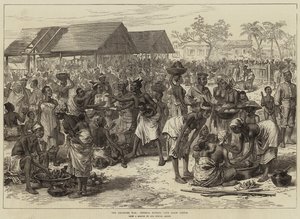 Válka v Ashantee, General Market, Cape Coast Castle od Arthur Hopkins