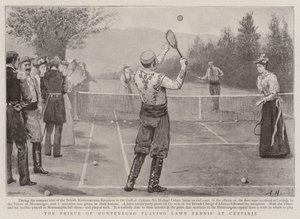 Princ z Černé Hory hraje Lawn Tennis v Cettinje od Arthur Hopkins