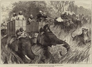 Střelba na tygra prince z Walesu se sirem Jungem Bahadoorem, kritický okamžik od Arthur Hopkins