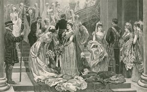 První salon sezóny, na úpatí velkého schodiště v Buckinghamském paláci od Arthur Hopkins