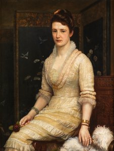 Gertrude Fearon (Olej na plátně položeném na desce) od Arthur Hughes