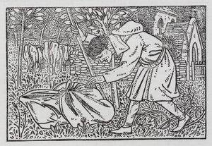 Hans Christian Andersen: Velký Claus a Malý Claus (litho) od Arthur Joseph Gaskin