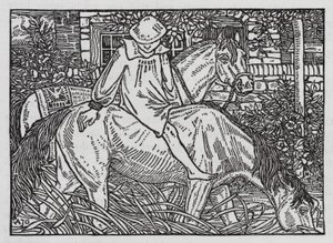 Hans Christian Andersen: Sousední rodiny (litho) od Arthur Joseph Gaskin