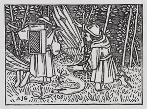 Hans Christian Andersen: Cestující společník (litho) od Arthur Joseph Gaskin