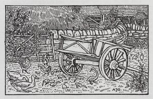 Hans Christian Andersen: Ošklivé káčátko (litho) od Arthur Joseph Gaskin