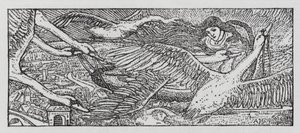 Hans Christian Andersen: Divoké labutě (litho) od Arthur Joseph Gaskin