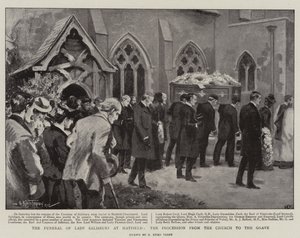 Pohřeb Lady Salisbury v Hatfieldu, Průvod z kostela do hrobu