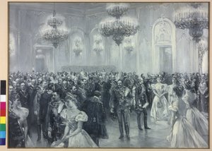 Přijetí u dvora při příležitosti návštěvy císaře Viléma II. v Budapešti 1897