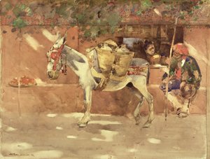 A Byway v Granadě, 1891 (wc na papíře) od Arthur Melville