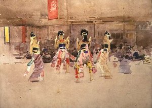 Javanese Dancers (akvarel na papíře) od Arthur Melville