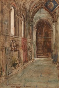 Severní ulička katedrály svatého Magnuse, Kirkwall (akvarel)