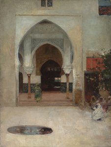 Studie na "U dveří Seraglio", c. 1890 od Arthur Melville