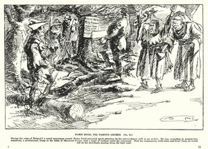 Robin Hood, slavný lučištník (litografie)