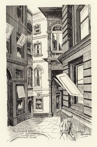 George  Vulture z George Yard, Lombard Street (litografie)