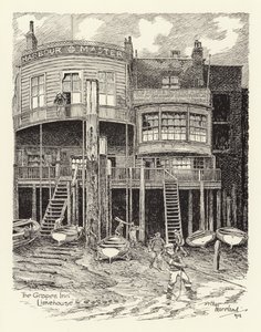 Hostinec The Grapes Inn, Limehouse (litografie)