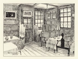 Ye Olde Cheshire Cheese (litografie) od Arthur Moreland