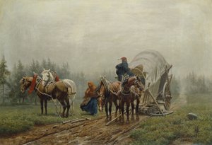 Rozbitý nákladní vůz, 1862 od Arthur Nikutowski