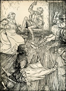 Sen noci svatojánské od Arthur Rackham