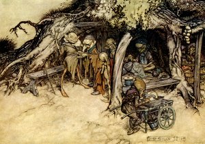 Sen noci svatojánské od Arthur Rackham