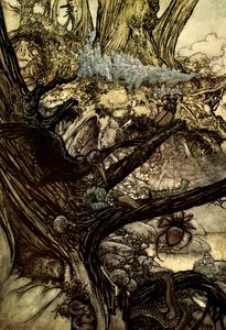 Sen noci svatojánské od Arthur Rackham