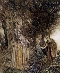 Sen noci svatojánské od Arthur Rackham