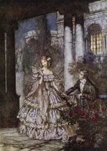 Reklama na mýdlo Cashmere Bouquet společnosti Colgate, vítěz ceny od klubu Art Directors v New Yorku na jejich výstavě reklamního umění v roce 1924 od Arthur Rackham