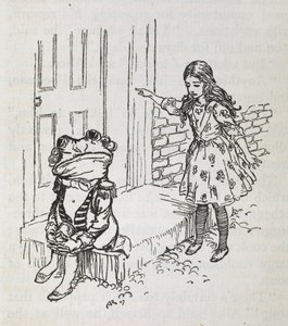 Alice a žába oblečená jako lokaj od Arthur Rackham