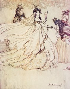 Ašenputtel jde na ples, z Pohádek bratří Grimmů, nakl. 1909 od Arthur Rackham