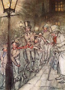 Vánoční koleda, Arthur Rackham od Arthur Rackham