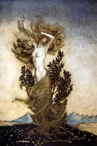 Comus, je maska na počest cudnosti od Arthur Rackham