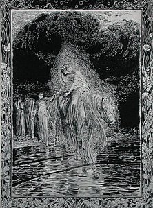 Překročení řeky od Arthur Rackham