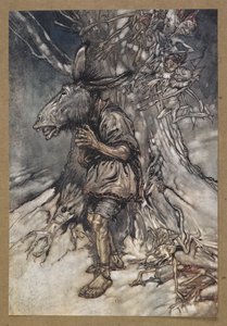 Budu zpívat, aby slyšeli, nebojím se." Dno. Scéna ze „Snu noci svatojánské“. od Arthur Rackham