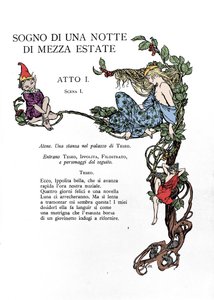 Ilustrace k filmu Sen letní noci od Williama SHAKESPEARE od Arthur Rackham