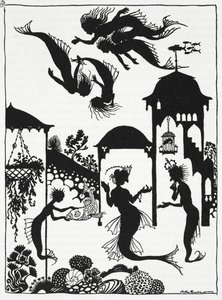Ilustrace k filmu „Malá mořská víla“ od Hanse Christiana Andersena (litho) od Arthur Rackham