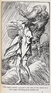 Ilustrace krále Leara. od Arthur Rackham