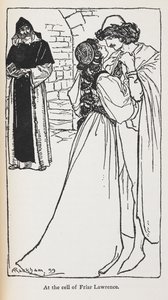 Ilustrace hvězdných milenců ve filmu Romeo a Julie. od Arthur Rackham