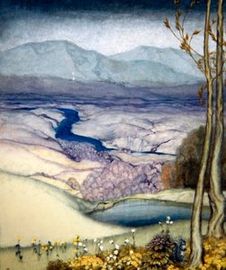 Krajina, cca 1920 (wc na papíře) od Arthur Rackham