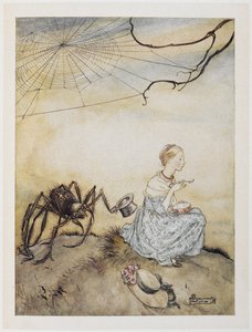 Malá slečna Muffetová od Arthur Rackham